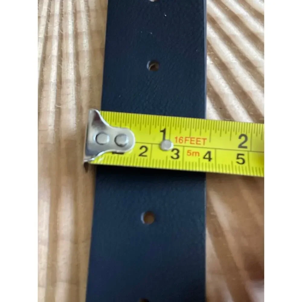 New Universal Thread Womens Black Bounded Leather Belt Brass Buckle‎ Size XXL